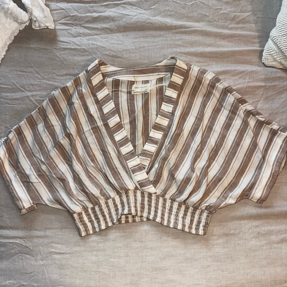 Urban Outfitters Striped V-Neck Top